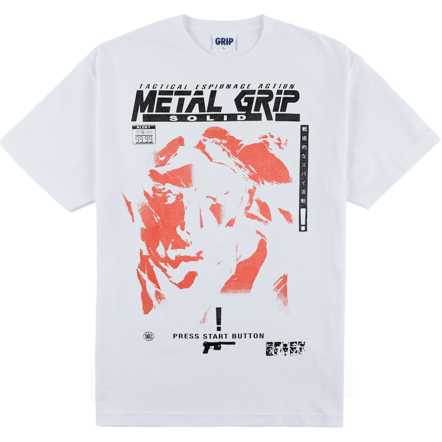 Metal Grip Tee White