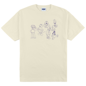 CONFUSED CHARACTERS TEE CREAM