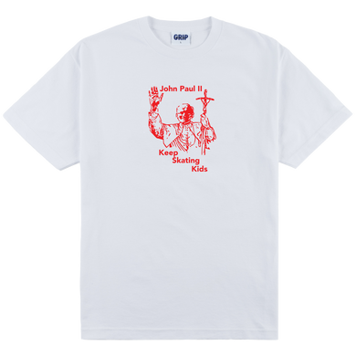 KEEP SKATING KIDS TEE WHITE