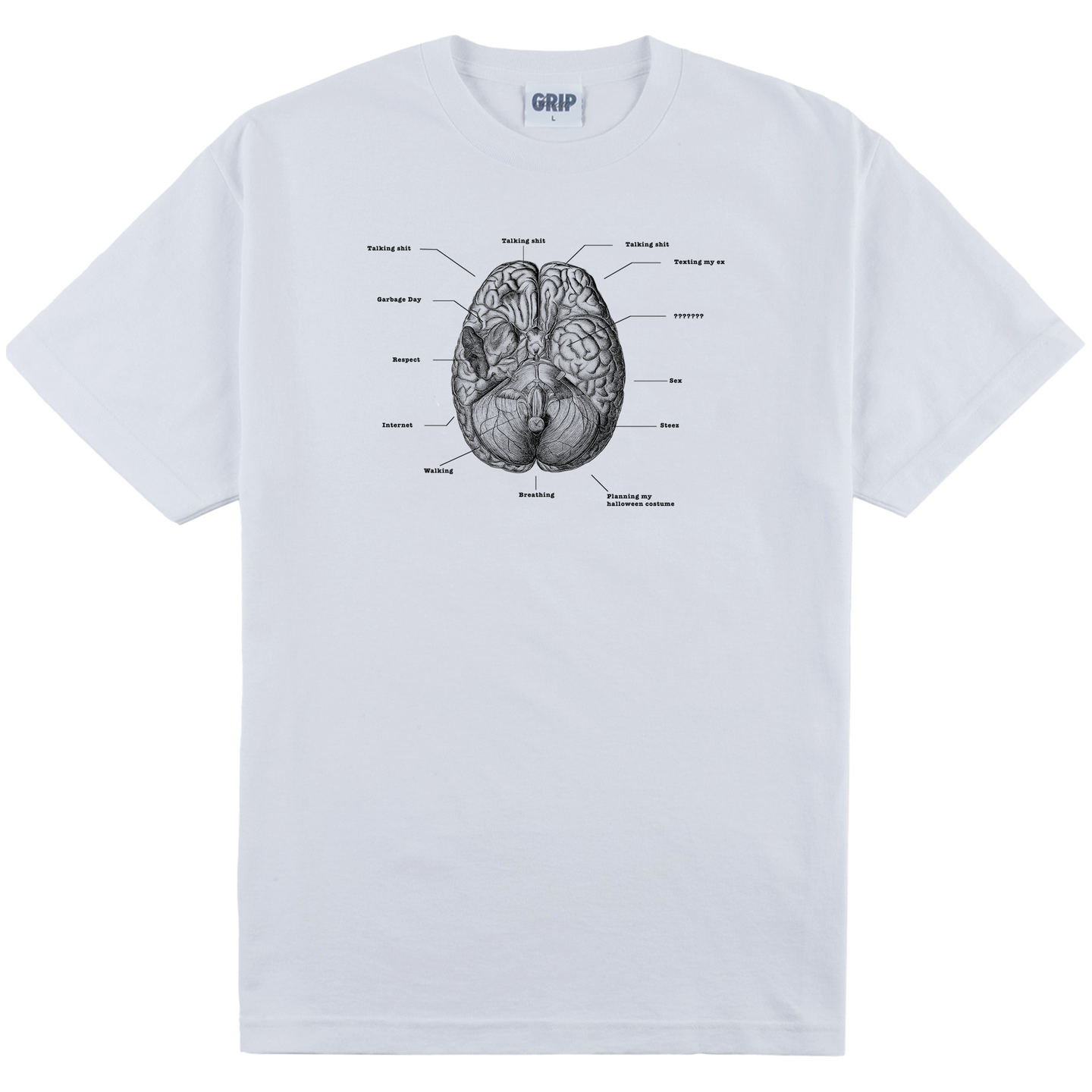 Brain Tee white