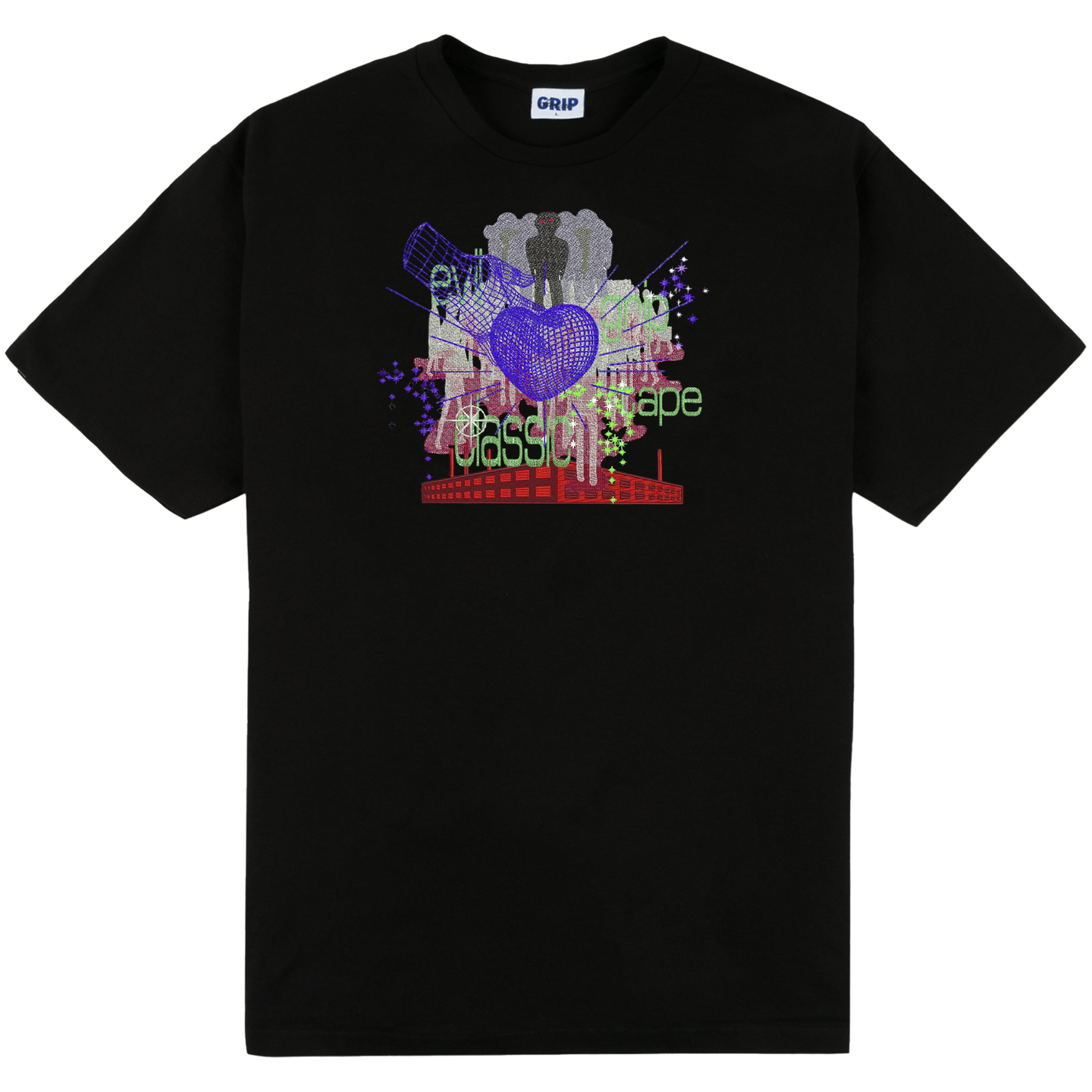 AOI Purple Heart Tee Black