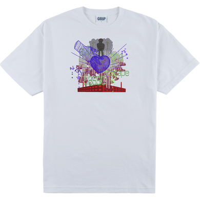 AOI Purple Heart Tee White