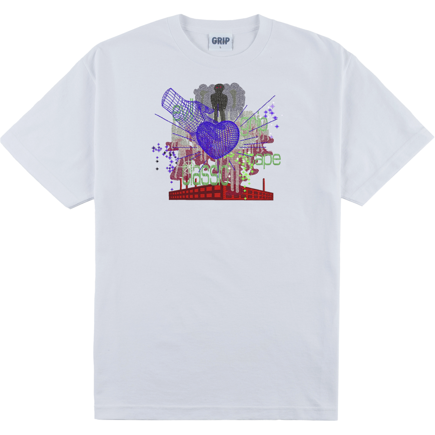 AOI Purple Heart Tee White