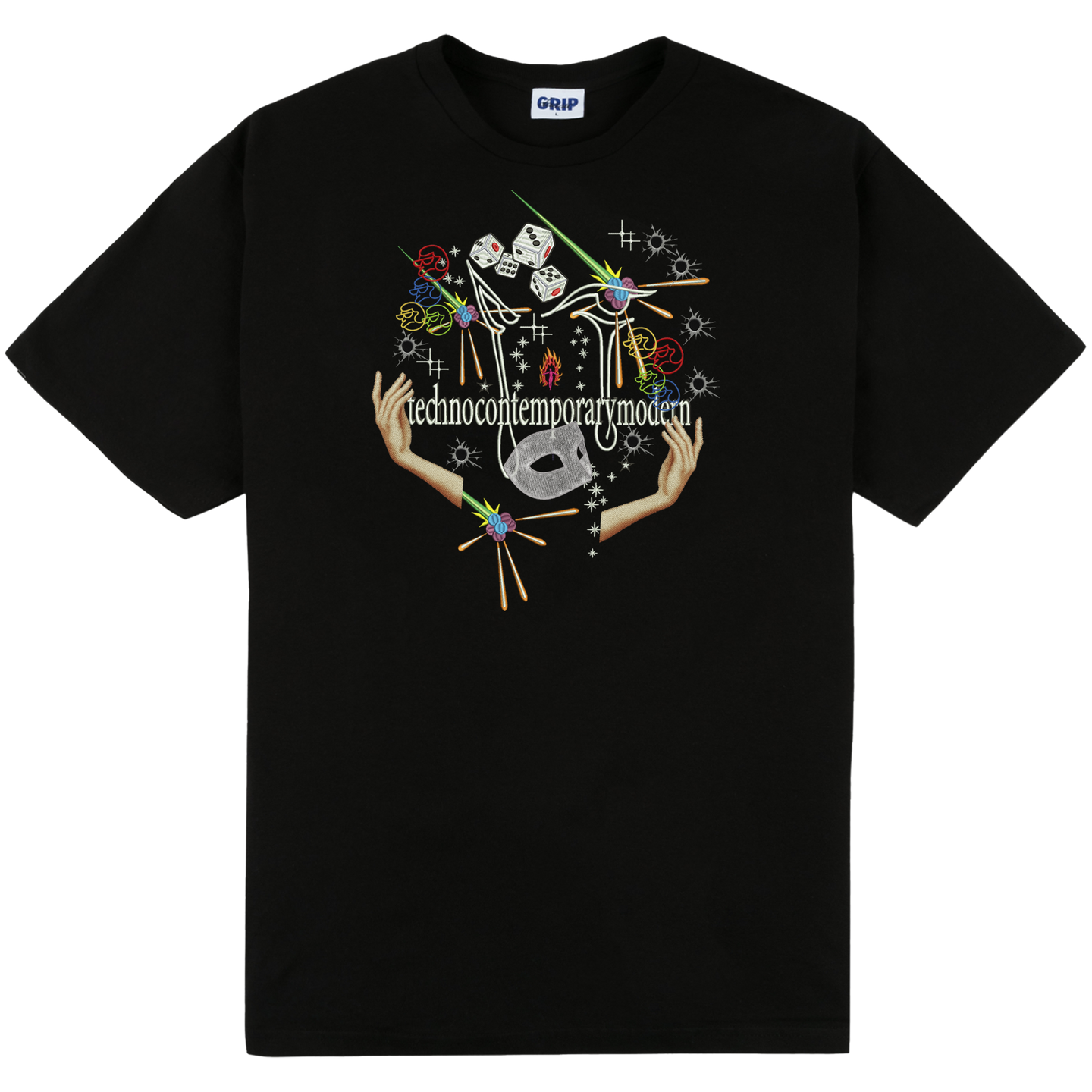 AOI Techno Tee Black