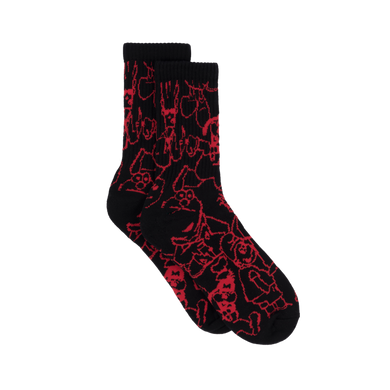 Confused Character Socks Black