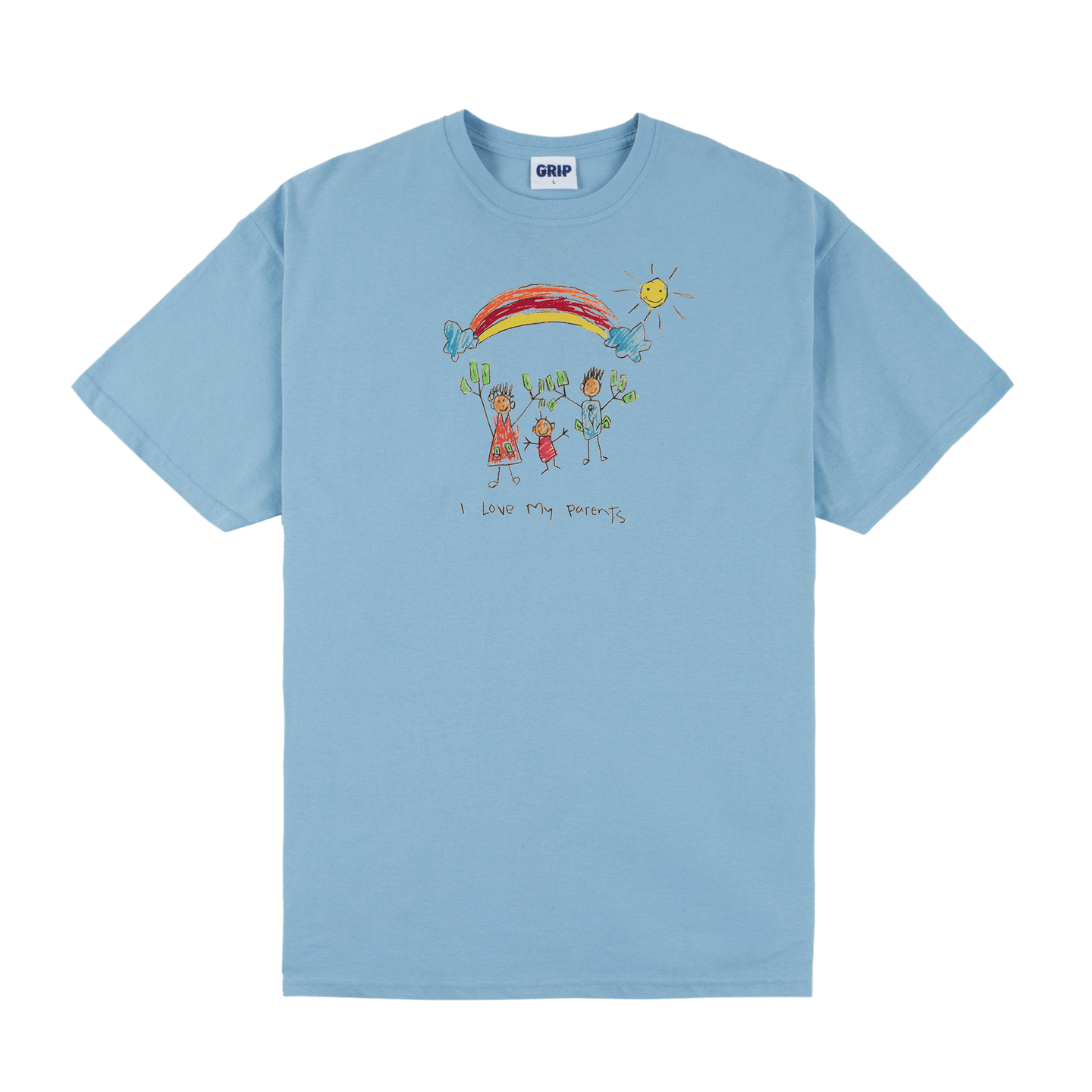 I LOVE MY PARENTS TEE BLUE